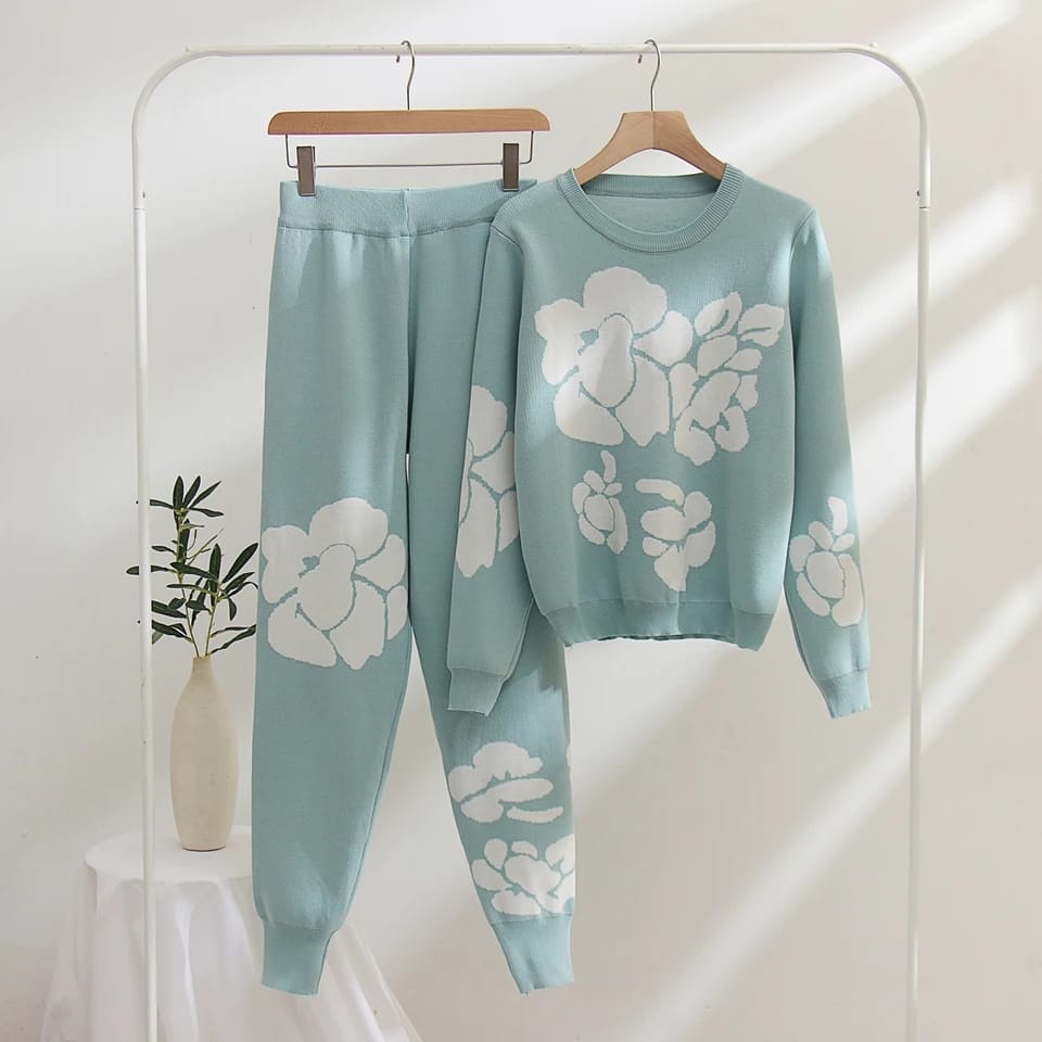 knit lounge wear Set