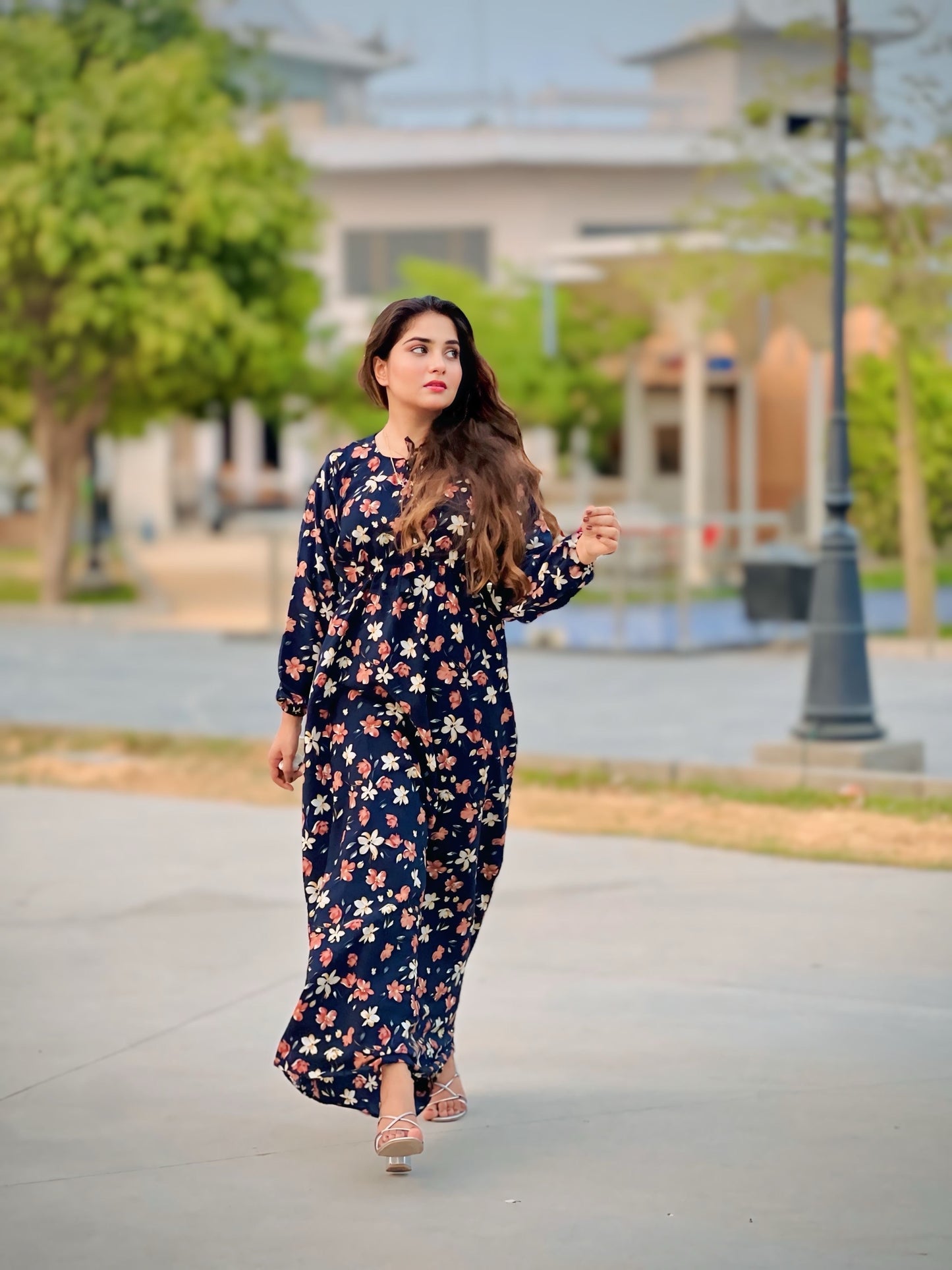 Evening Haze georgette Maxi