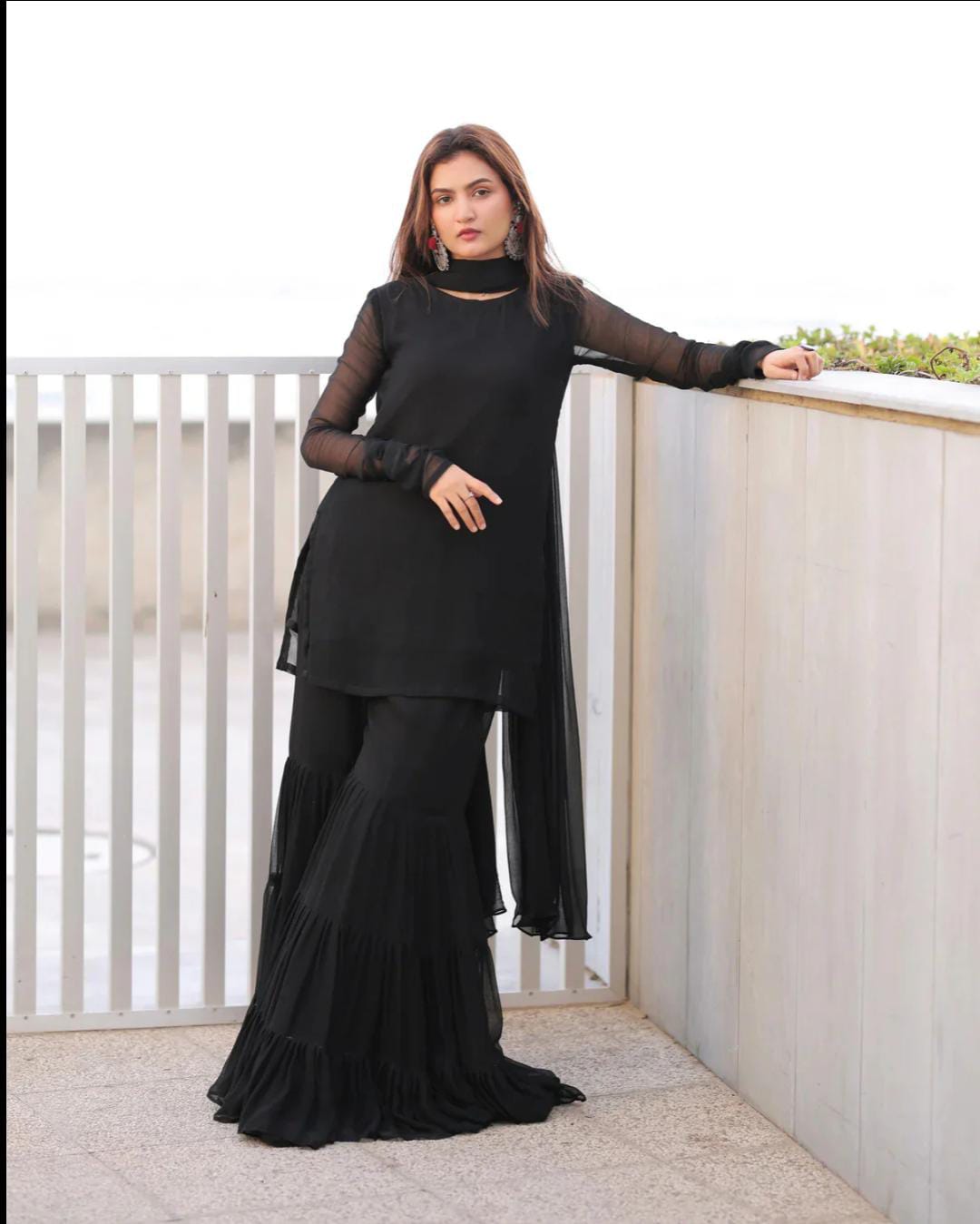 Zahara Luxe – 3PC Garara Chiffon Ensemble