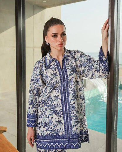 Azure Bloom – Printed Co-Ord Set