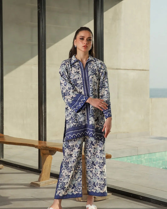Azure Bloom – Printed Co-Ord Set