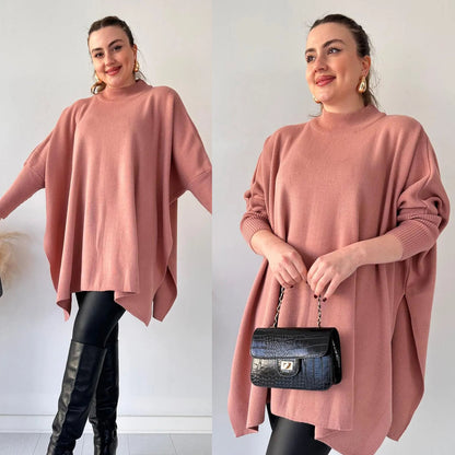 Soft cozy cape poncho sweater