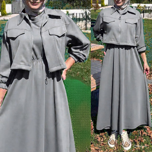 Cropped jacket 2 pcs Co-ord Set