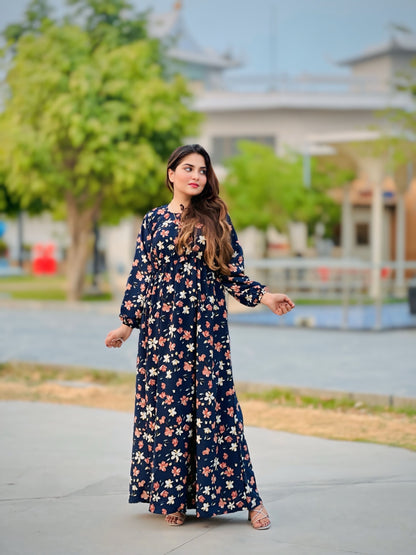 Evening Haze georgette Maxi