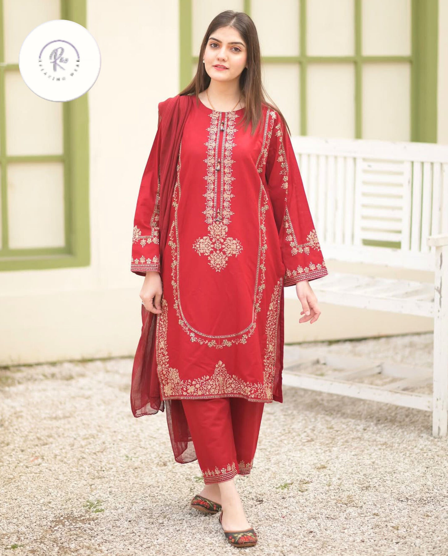 Nura Luxe - Embroidered Silk 3 PC Set