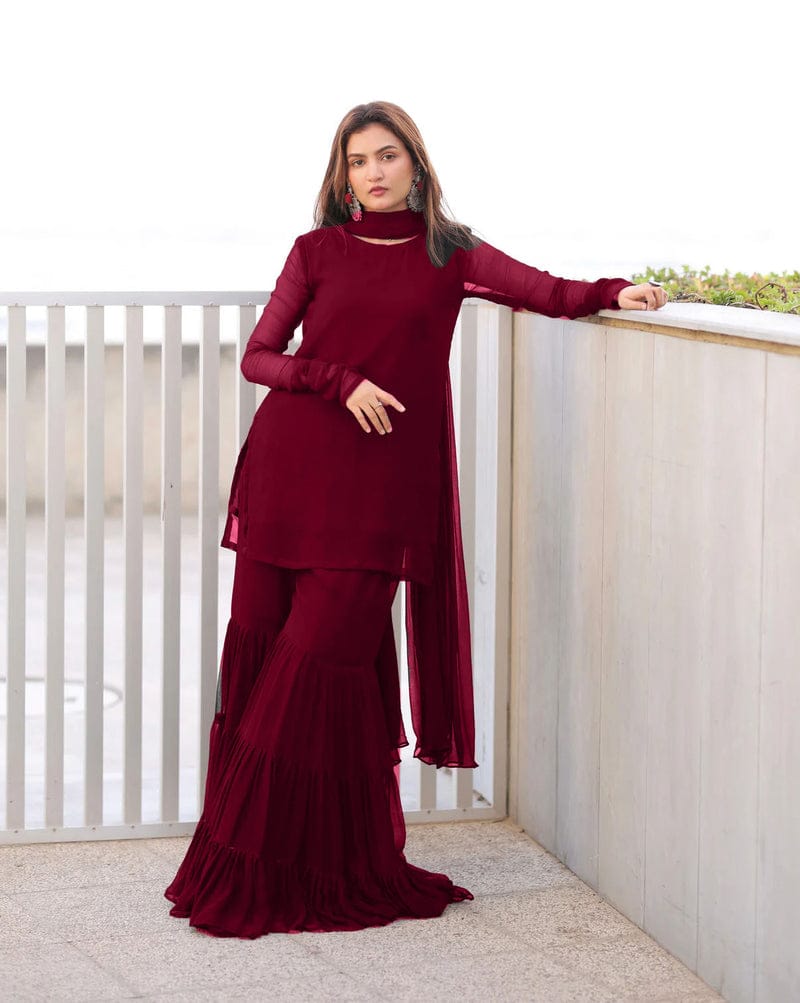 Zahara Luxe – 3PC Garara Chiffon Ensemble