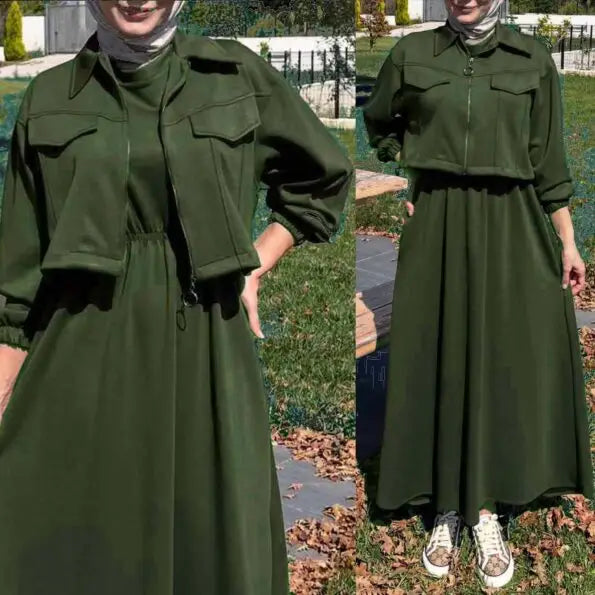 Cropped jacket 2 pcs Co-ord Set